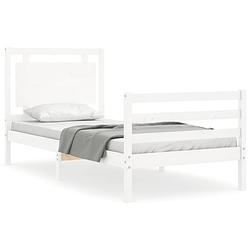 Foto van The living store bedframe massief grenen - eenpersoons - functioneel hoofd- en voeteneinde - 205.5 x 95.5 x 100 cm -