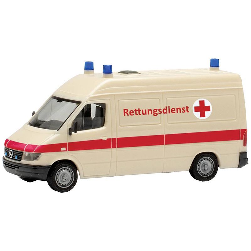 Foto van Herpa 097031 h0 mercedes benz sprinter „96 rtw reddingsdienst