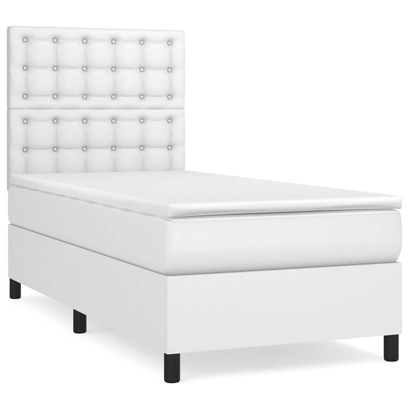 Foto van The living store bedframe - the living store - boxspringbed - 203x100x118/128 cm - duurzaam kunstleer