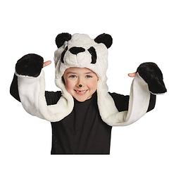 Foto van Rubie's pandabeermuts junior one size zwart/wit