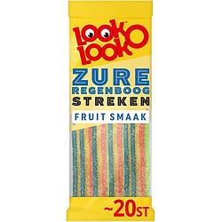 Foto van Look o look zure streken regenboog zuur snoep zak 125 gram zure matten bij jumbo