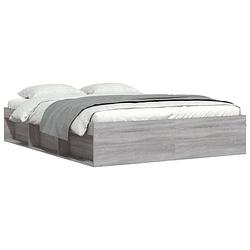 Foto van Vidaxl bedframe grijs sonoma eikenkleurig 140x190 cm