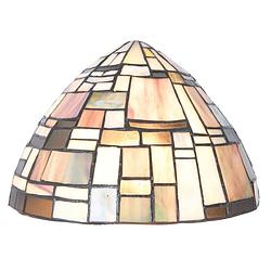 Foto van Clayre & eef wandlamp tiffany ø 30x16x18 cm / e14/40w - geel, ivory, multi colour - ijzer, glas