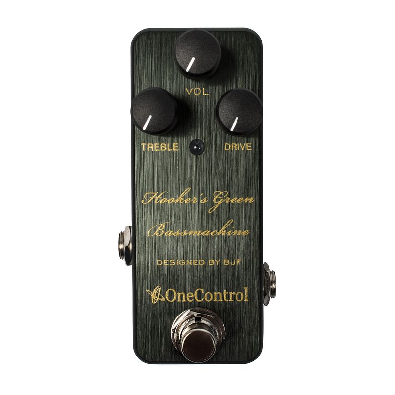 Foto van One control hooker'ss green bassmachine overdrive pedaal