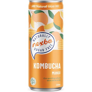 Foto van Nexba kombucha mango blik 330ml bij jumbo