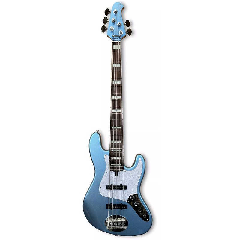 Foto van Lakland skyline 55-60 lake placid blue gloss 5-snarige elektrische basgitaar