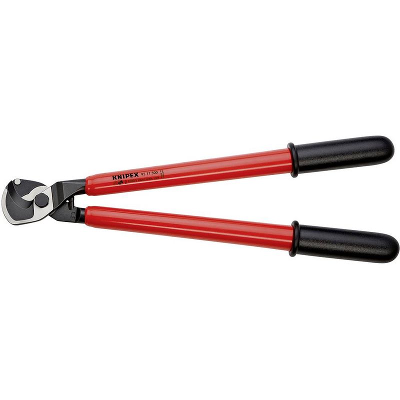 Foto van Knipex 95 17 500 vde-kabelschaar geschikt voor (striptechniek) alu- en koperkabel, een- en meerdraads 27 mm 150 mm² 0