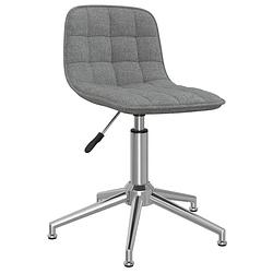 Foto van The living store eetkamerstoelen - draaibaar - lichtgrijs - 42.5 x 45 x (68-82.5) cm - verchroomd staal en stof