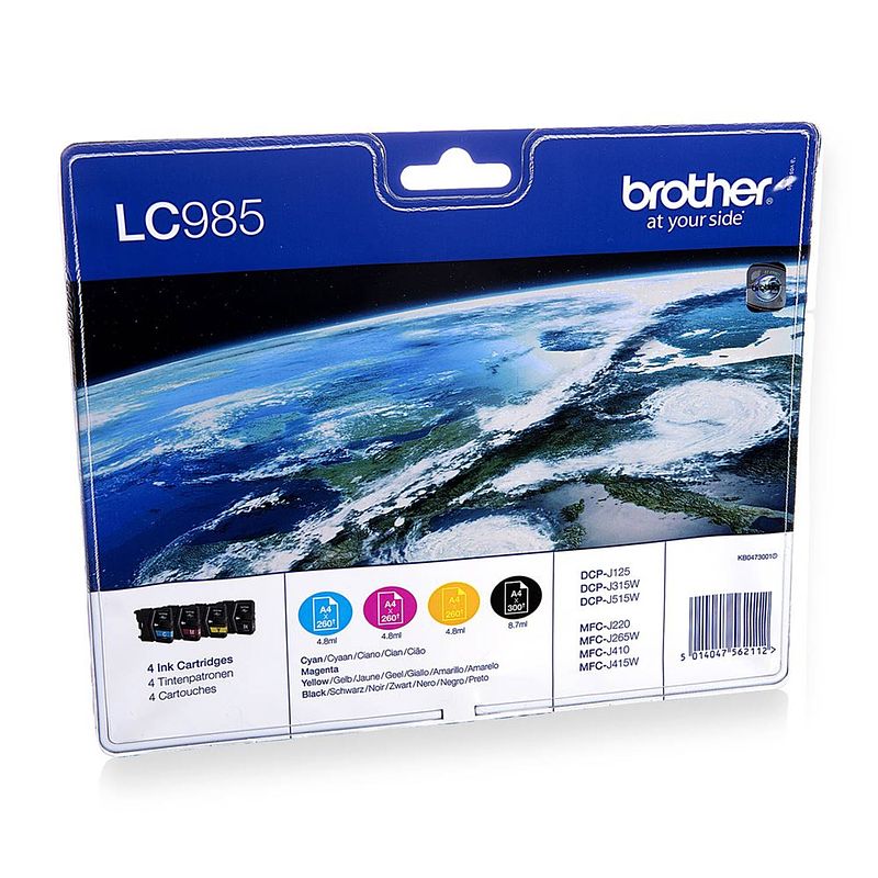 Foto van Brother lc-985 multipack zwart en kleur cartridge