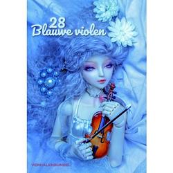 Foto van 28 blauwe violen