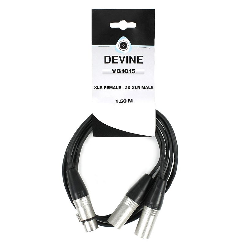 Foto van Devine vb1015 xlr female - 2x xlr male 1.5 m