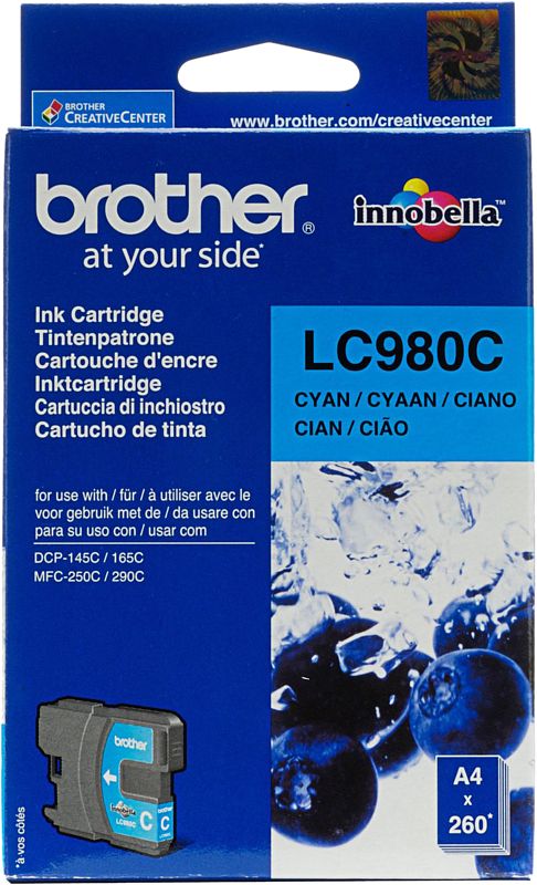 Foto van Brother lc-980 cartridge cyaan