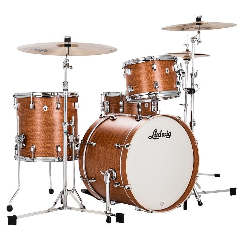 Foto van Ludwig ln24023txb3 neusonic downbeat satinwood 3-delige shellset