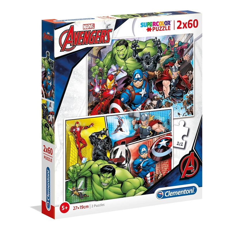 Foto van Clementoni legpuzzel marvel avengers 2x60 stukjes