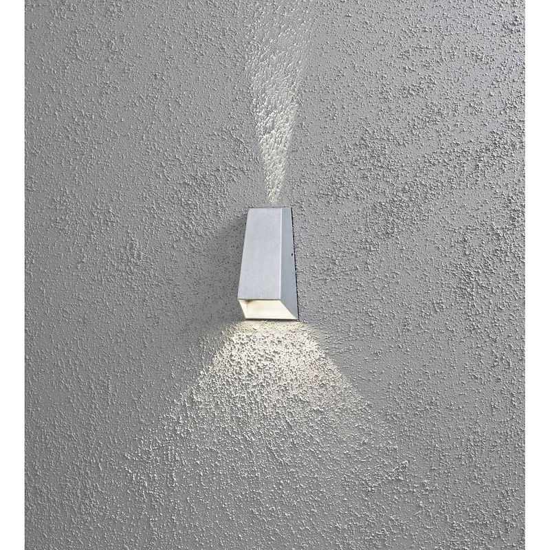 Foto van Konstsmide 7911-310 led-buitenlamp (wand) energielabel: g (a - g) led vast ingebouwd 6 w zilver-grijs