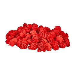 Foto van Foam roosjes rood - set van 100
