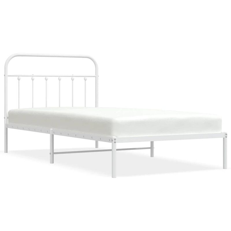 Foto van The living store bedframe klassiek - 207x105x100 cm - robuuste metalen constructie