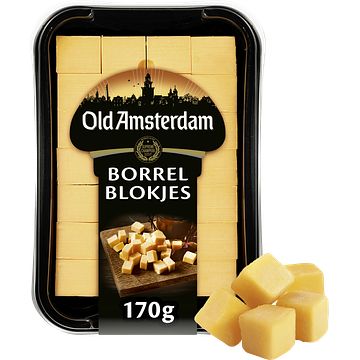 Foto van Old amsterdam voorgesneden borrelblokjes kaas 48+ 170g bij jumbo