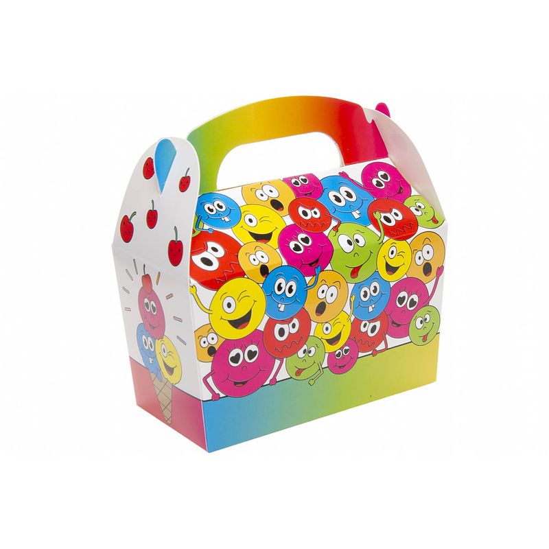 Foto van Lg-imports traktatiedoosje smileys 20 cm 12 stuks