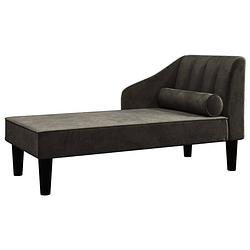 Foto van Vidaxl chaise longue met bolster fluweel zwart