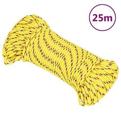 Foto van Vidaxl boot touw 3 mm 25 m polypropyleen geel