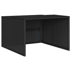 Foto van Vidaxl garage voor robotmaaier 86x90x52/57 cm poly rattan zwart