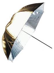 Foto van Linkstar flitsparaplu puk-84gs zilver/goud 100 cm (omkeerbaar)
