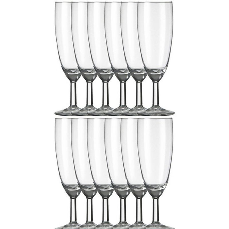Foto van 12x champagneglazen/flutes transparant 150 ml vinata - champagneglazen