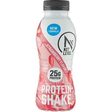 Foto van Nxt level proteine shake aardbei 330ml bij jumbo