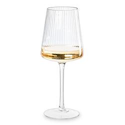 Foto van Wijnglas ribbel groot - glas - 400 ml