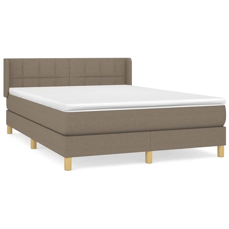 Foto van The living store boxspringbed - bed - 193 x 147 x 78/88 cm - duurzaam materiaal - praktisch hoofdbord - comfortabele