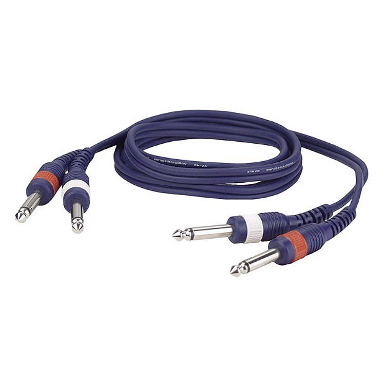 Foto van Dap fl22150 instrumentkabel 2x jack male - 2x jack male 1.50 m