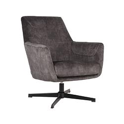 Foto van Label51 fauteuil toby - antraciet - velours