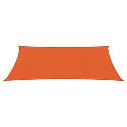 Foto van The living store schaduwdoek - hdpe - 3.5 x 4.5 m - oranje