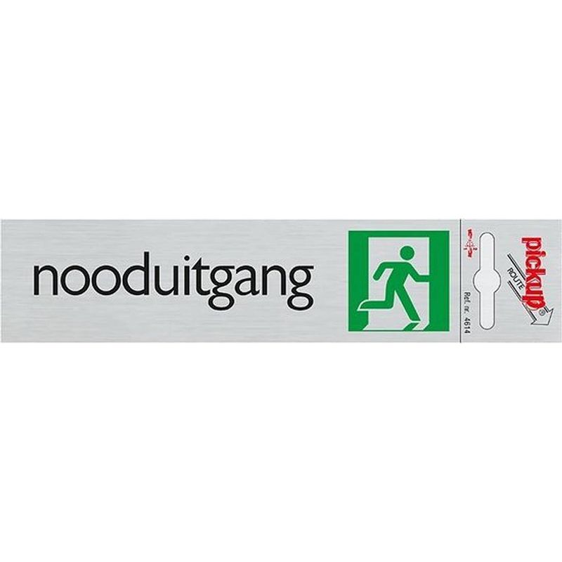 Foto van Pickup - route alulook 165 x 44 mm sticker nooduitgang amsterdam