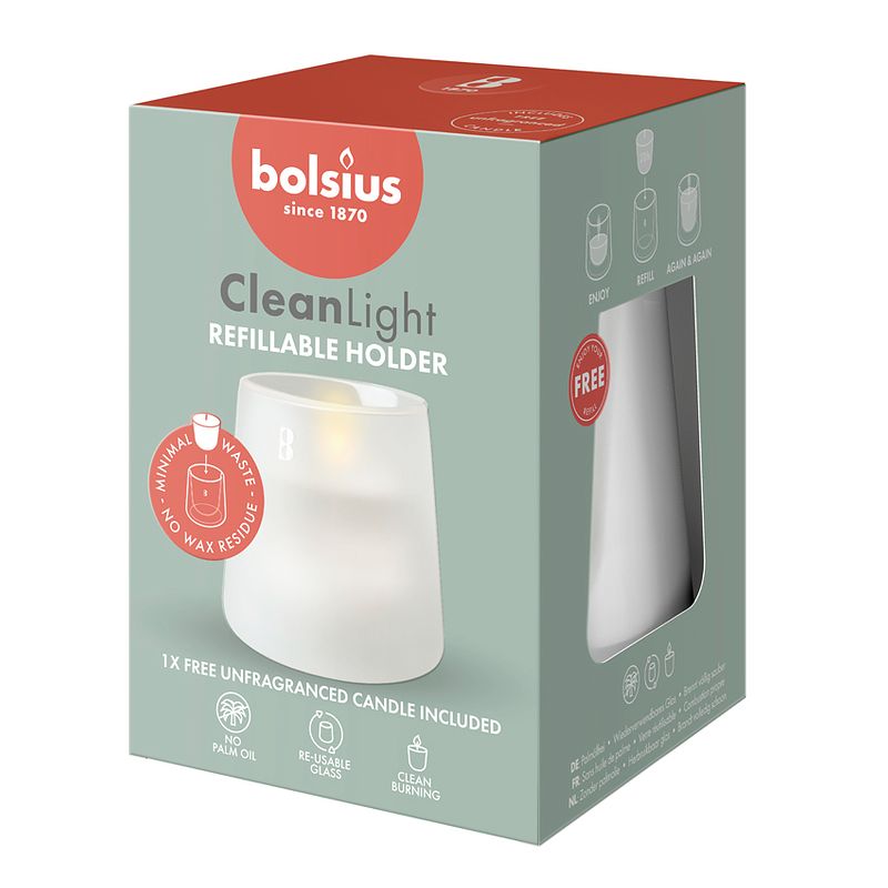 Foto van Bolsius clean light refillable holder zero