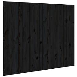 Foto van Infiori wandhoofdbord 140x3x110 cm massief grenenhout zwart
