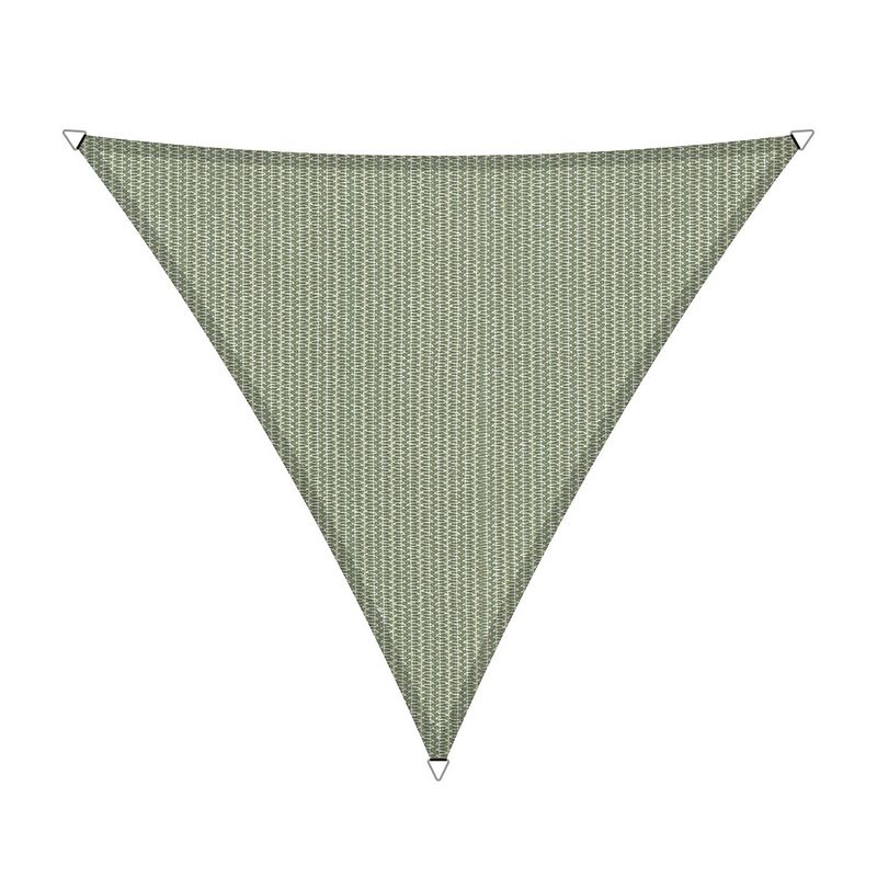 Foto van Shadow comfort driehoek 3,6x3,6x3,6m moonstone green met bevestigingsset