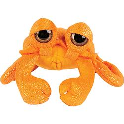 Foto van Suki gifts pluche krab knuffeldier - cute eyes - oranje - 23 cm - knuffel zeedieren