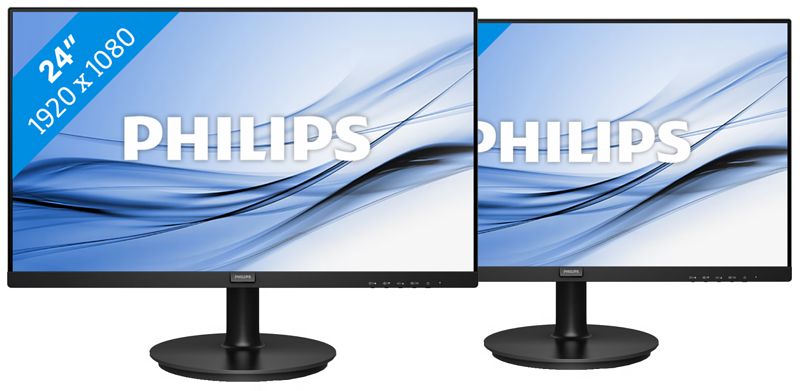 Foto van 2x philips 241v8la/00