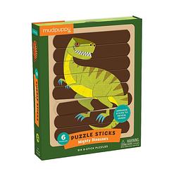 Foto van Mudpuppy puzzel stokjes machtige dinosaurussen - 6x 8 stokjes