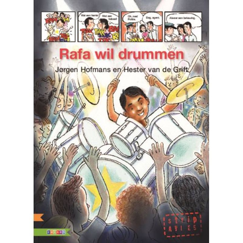 Foto van Rafa wil drummen - avi strip