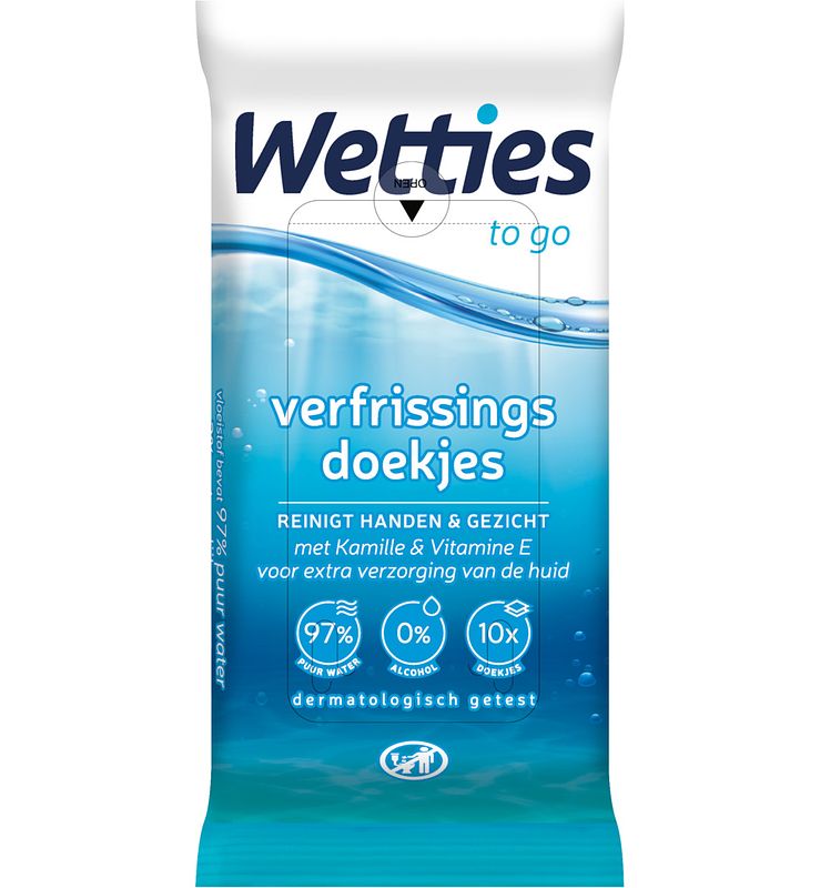 Foto van Wetties pocket verfrissingsdoekjes