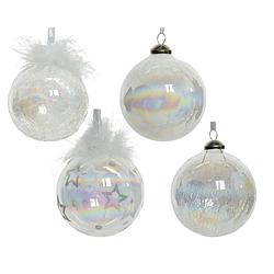 Foto van Decoris - kerstbal glas d8 cm helder a4 kerst