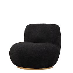 Foto van Draai fauteuil teddy zwart draaibare fauteuil