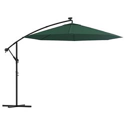 Foto van The living store hangende parasol - elegant - tuinparasol - 300 cm diameter - led-verlichting
