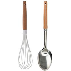 Foto van Excellent houseware 2-delige keukengerei set - garde van 30 cm/opscheplepel 32 cm - keuken gardes