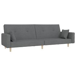 Foto van The living store bedbank - multifunctionele - 220 x 84.5 x 69 cm - lichtgrijs stof