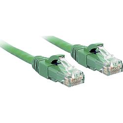 Foto van Lindy 48049 rj45 netwerkkabel, patchkabel cat 6 u/utp 3.00 m groen snagless 1 stuk(s)