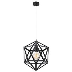 Foto van Industriële hanglamp daria - l:40cm - e27 - metaal - zwart